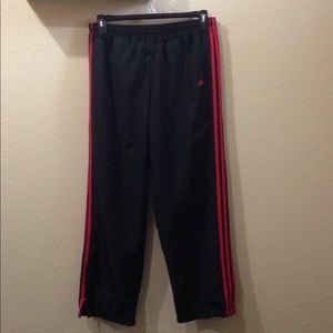 Men's Adidas Lined Athletic Pants Side Zippers